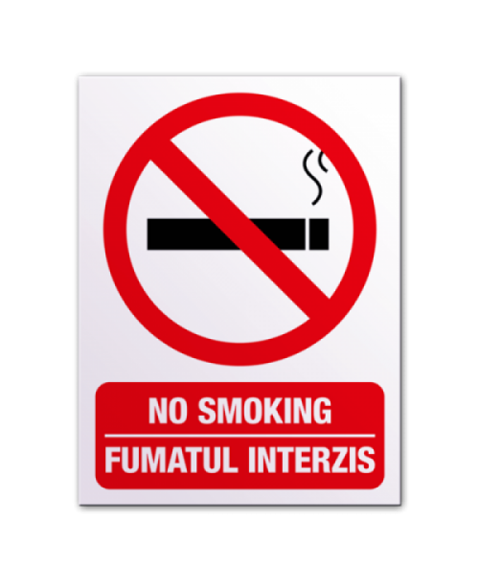 Indicatoare Fumatul Interzis In Limba Romana Si Engleza