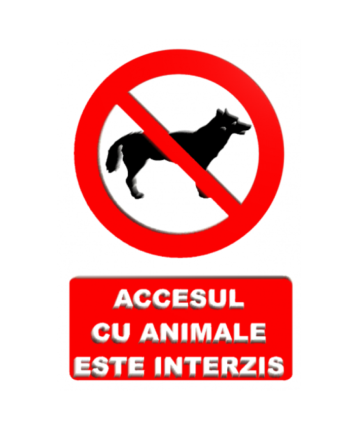 Indicatoare Pentru Interzicerea Animalelor